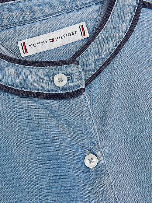 Tommy Hilfiger Chambray Piping Shirt T-shirts Meisjes Denim | TH470PLV