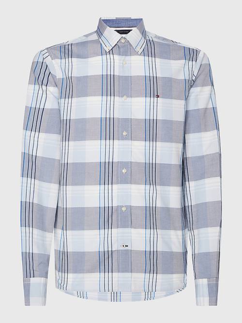 Tommy Hilfiger Check Regular Fit Overhemd Heren Blauw | TH482HEW