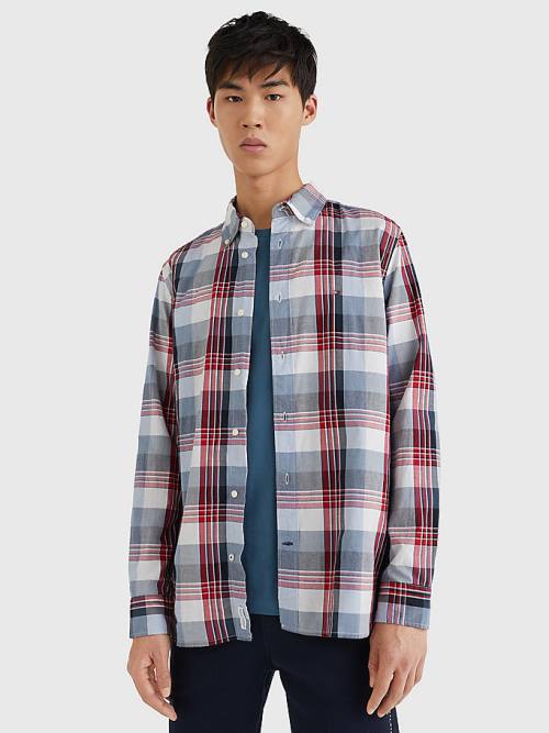 Tommy Hilfiger Check Regular Fit Overhemd Heren Blauw | TH738VUB