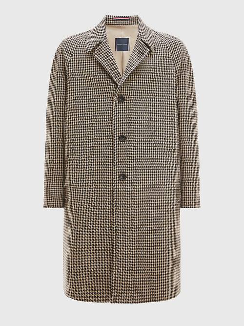 Tommy Hilfiger Check Wool Blend Slim Fit Jassen Heren Beige | TH530VHF