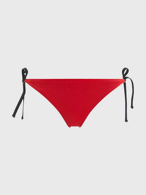 Tommy Hilfiger Cheeky Side Tie Bikini Bottoms Zwemkleding Dames Rood | TH692CKQ