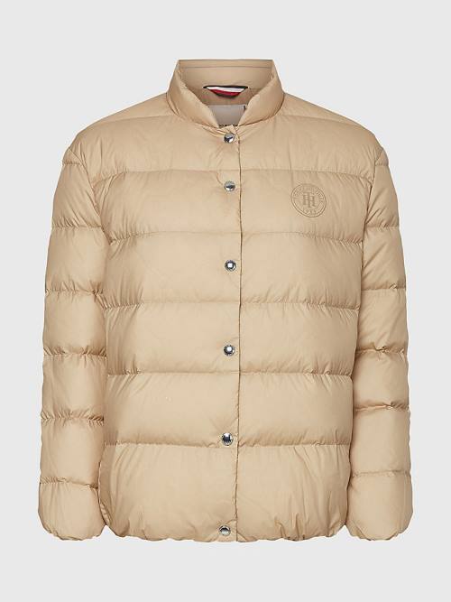 Tommy Hilfiger Chic Down-Filled Jassen Dames Beige | TH321IPY