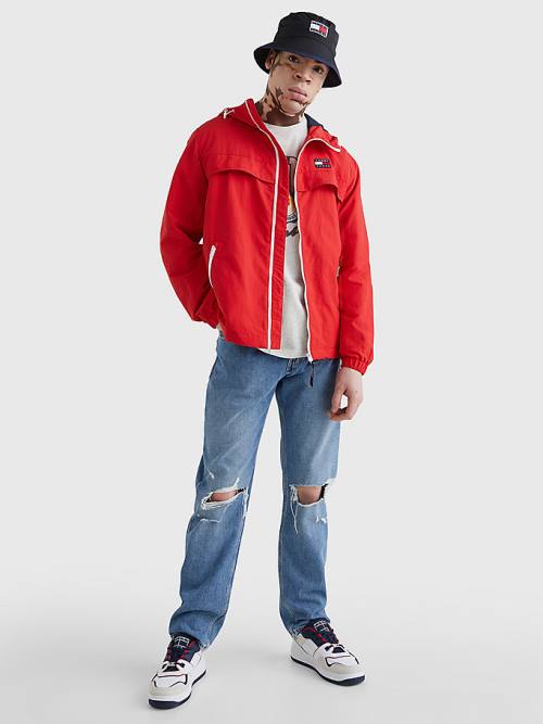 Tommy Hilfiger Chicago Windbreaker Jassen Heren Rood | TH160KOD