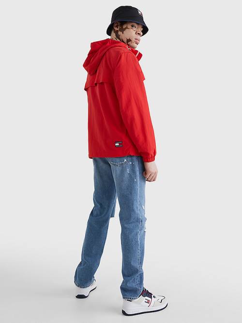 Tommy Hilfiger Chicago Windbreaker Jassen Heren Rood | TH160KOD