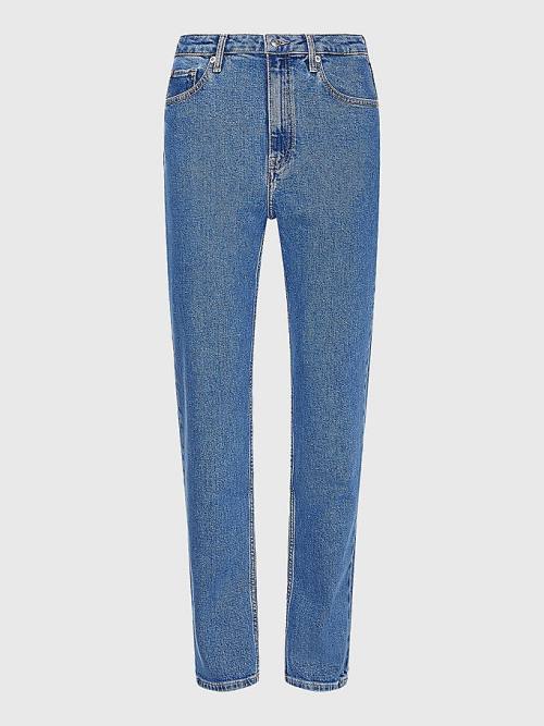 Tommy Hilfiger Classics High Rise Straight Faded Jeans Dames Denim | TH248ZBT