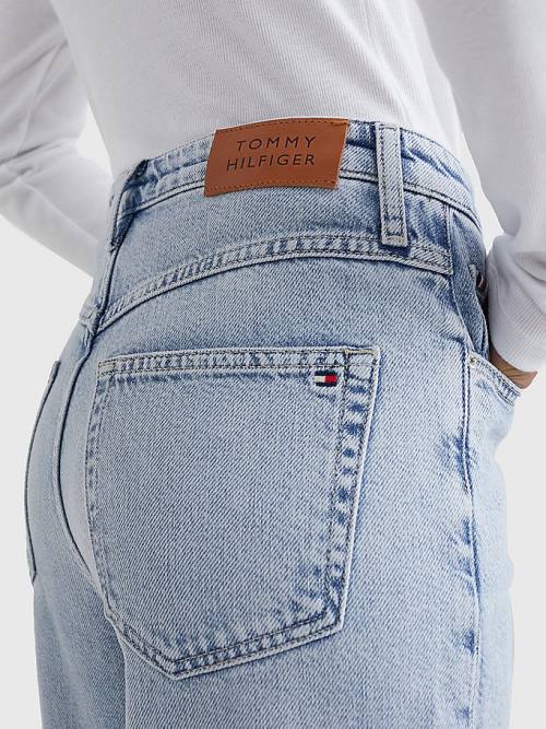 Tommy Hilfiger Classics High Rise Straight Faded Let-Down Jeans Dames Denim | TH349KZT