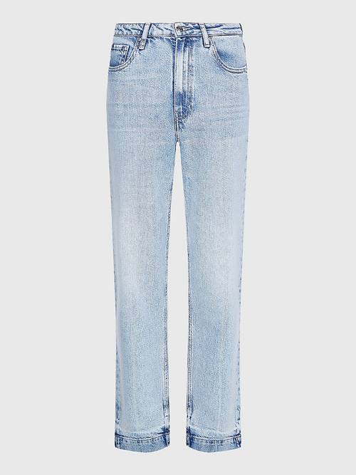 Tommy Hilfiger Classics High Rise Straight Faded Let-Down Jeans Dames Denim | TH349KZT