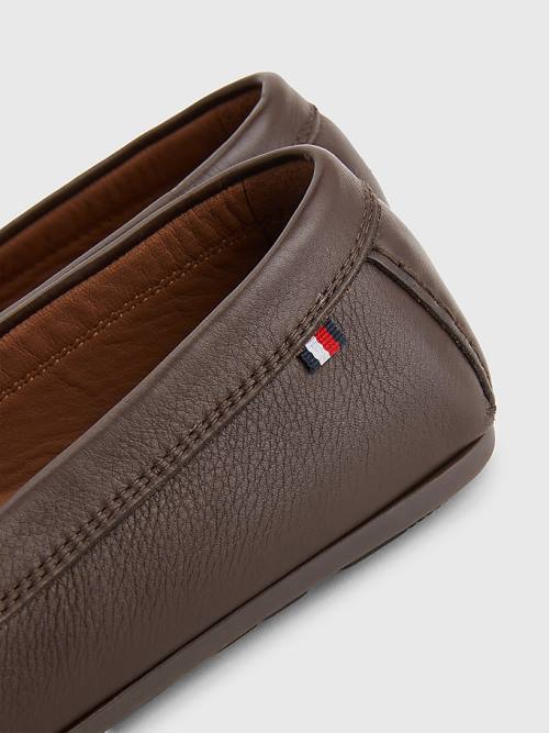 Tommy Hilfiger Classics Leren Driving Formele Schoenen Heren Bruin | TH284BWZ