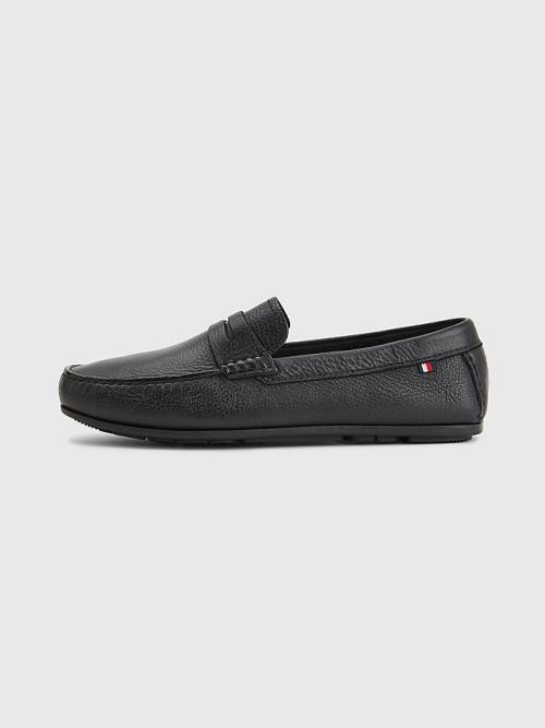 Tommy Hilfiger Classics Leren Driving Formele Schoenen Heren Zwart | TH530KDQ