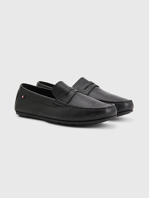 Tommy Hilfiger Classics Leren Driving Formele Schoenen Heren Zwart | TH530KDQ