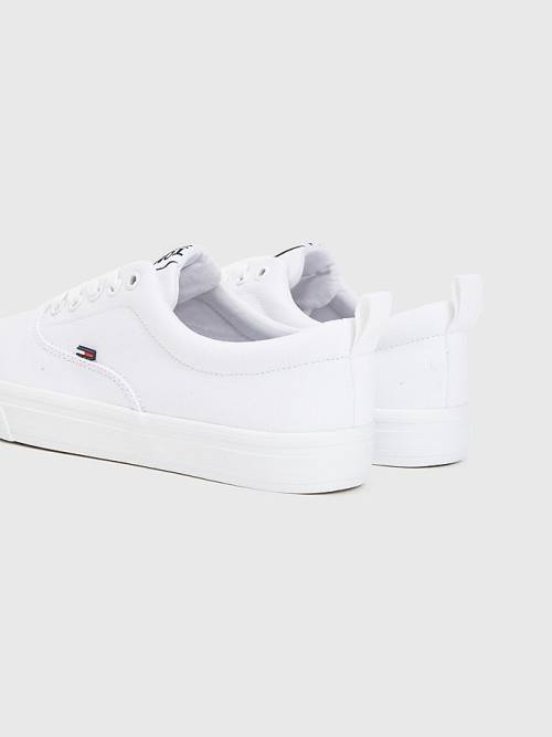 Tommy Hilfiger Classics Low-Top Katoenen Sneakers Dames Wit | TH014FJR