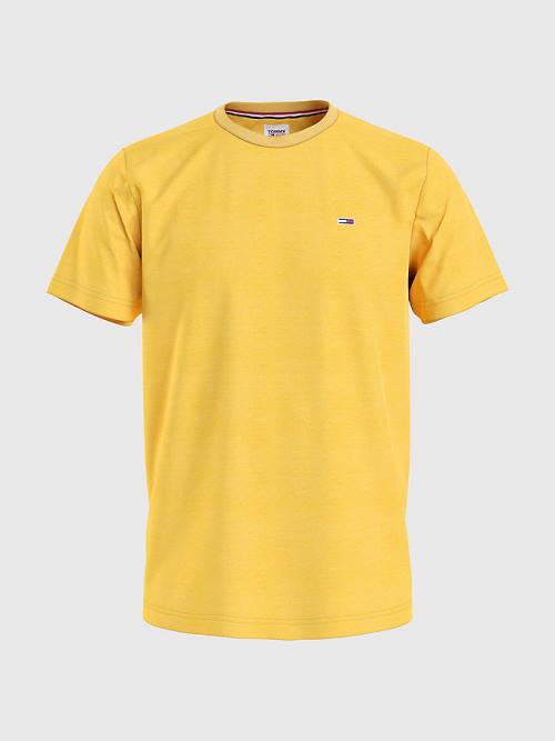 Tommy Hilfiger Classics Organic Katoenen T-shirts Heren Geel | TH423NXT