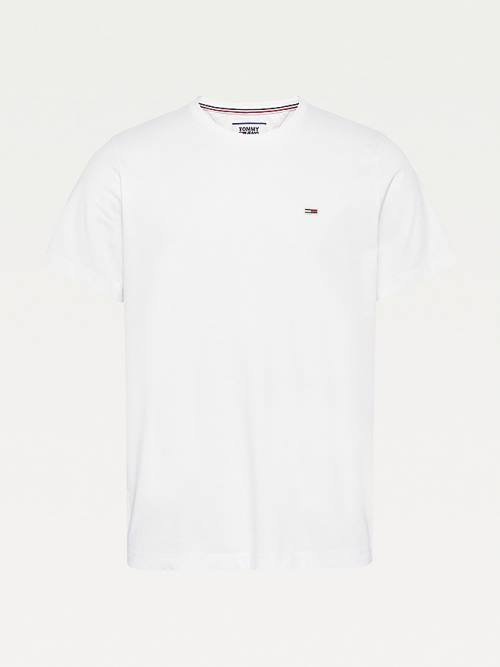 Tommy Hilfiger Classics Organic Katoenen T-shirts Heren Wit | TH451RAE