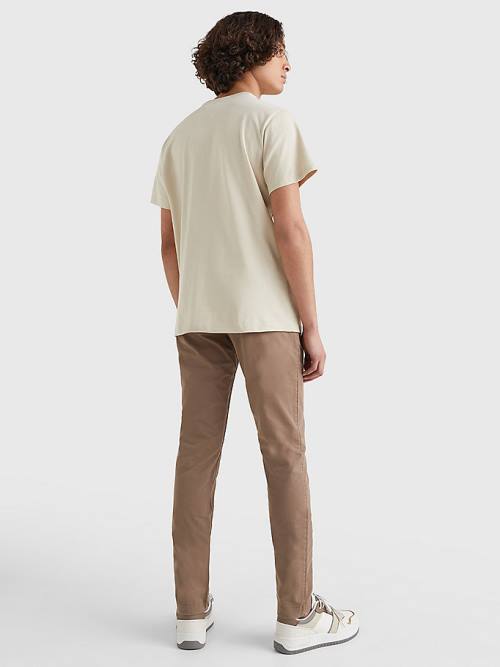 Tommy Hilfiger Classics Organic Katoenen T-shirts Heren Beige | TH502LER