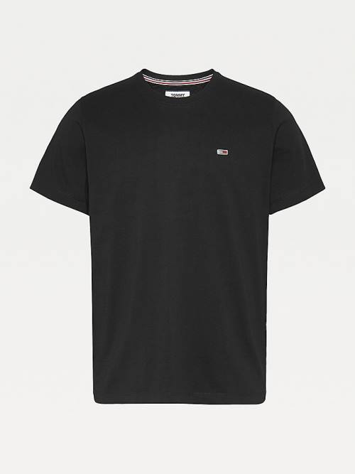 Tommy Hilfiger Classics Organic Katoenen T-shirts Heren Zwart | TH627RUD