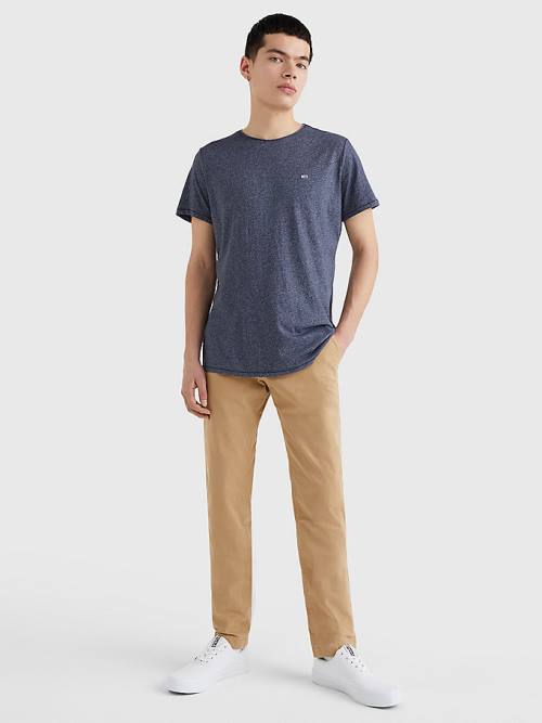 Tommy Hilfiger Classics Slim Fit T-shirts Heren Blauw | TH740GQP