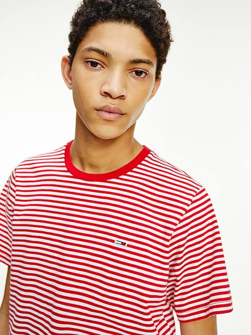 Tommy Hilfiger Classics Stripe T-shirts Heren Rood | TH597QCG