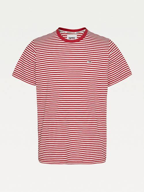 Tommy Hilfiger Classics Stripe T-shirts Heren Rood | TH597QCG