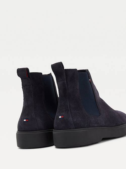 Tommy Hilfiger Classics Suede Chelsea Laarzen Heren Blauw | TH183RXY