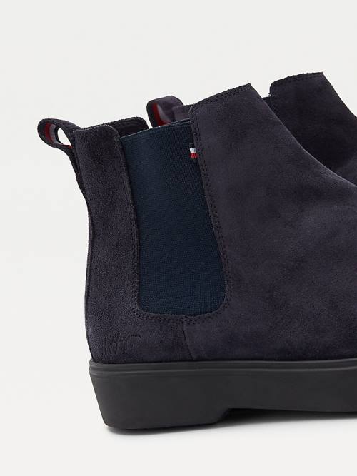 Tommy Hilfiger Classics Suede Chelsea Laarzen Heren Blauw | TH183RXY