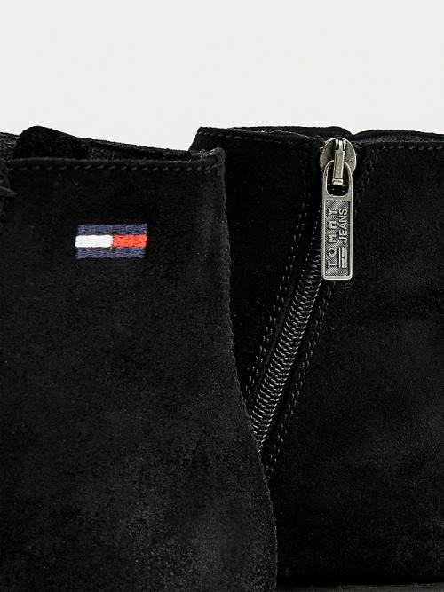 Tommy Hilfiger Classics Suede Chelsea Laarzen Heren Zwart | TH425XBK