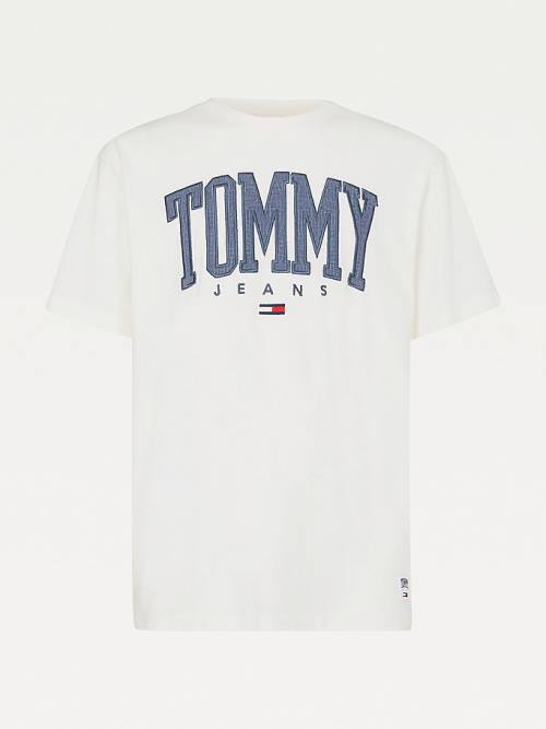 Tommy Hilfiger College Bold Logo Klassieke T-shirts Heren Wit | TH803FEV