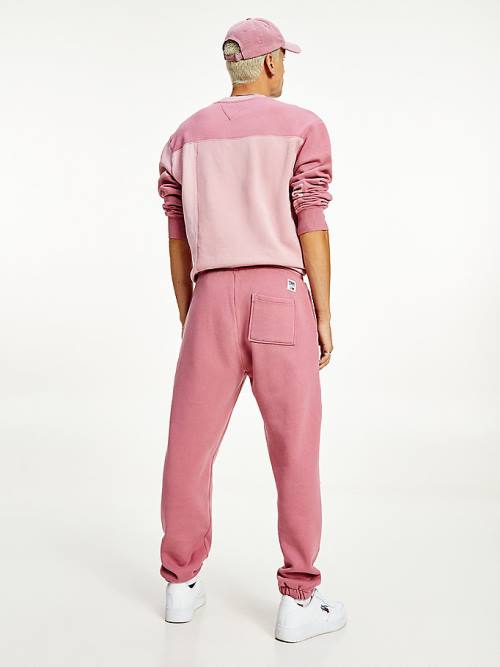 Tommy Hilfiger College Organic Katoenen Blend Joggers Broek Heren Roze | TH369KDU