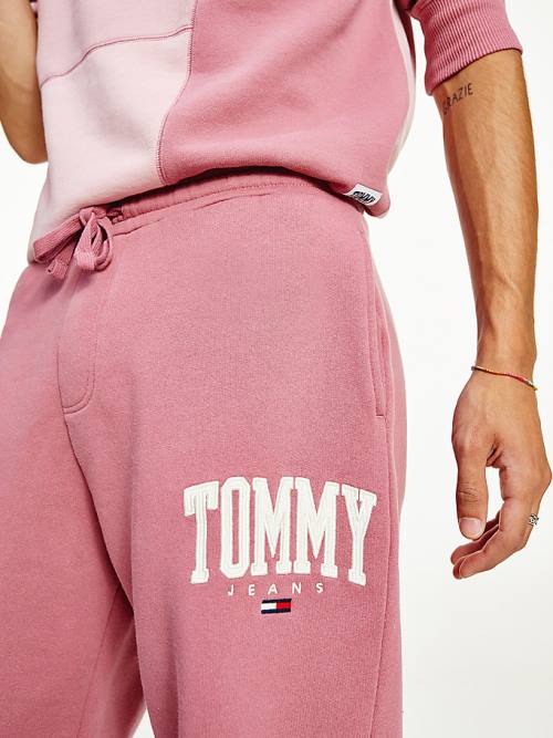 Tommy Hilfiger College Organic Katoenen Blend Joggers Broek Heren Roze | TH369KDU