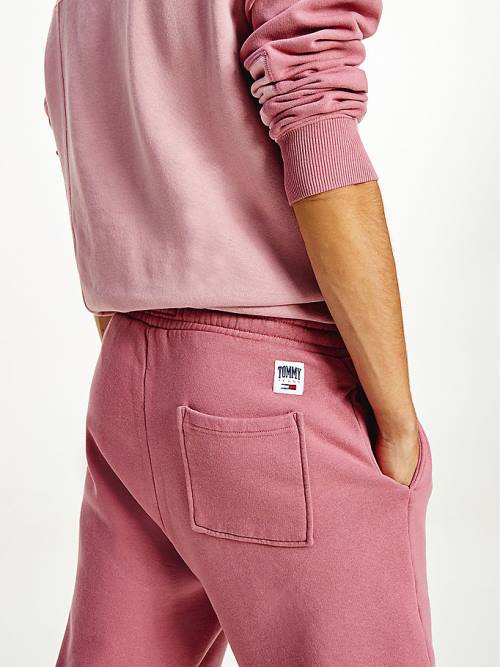 Tommy Hilfiger College Organic Katoenen Blend Joggers Broek Heren Roze | TH369KDU