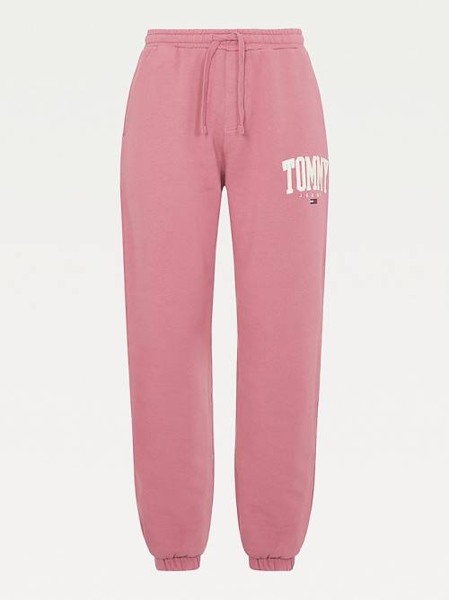 Tommy Hilfiger College Organic Katoenen Blend Joggers Broek Heren Roze | TH369KDU