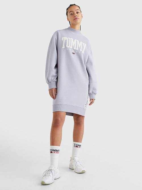 Tommy Hilfiger College Sweatshirt Jurken Dames Paars | TH620YVH