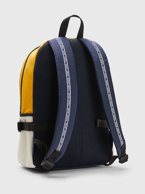 Tommy Hilfiger Colour-Blocked Backpack Tassen Heren Blauw | TH345ZQE