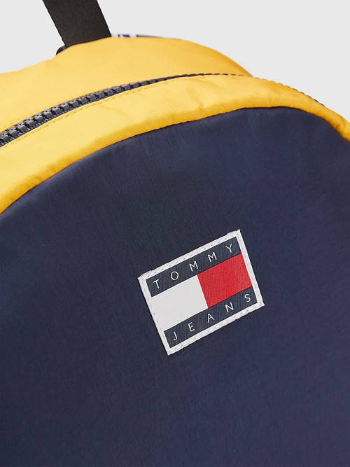 Tommy Hilfiger Colour-Blocked Backpack Tassen Heren Blauw | TH345ZQE