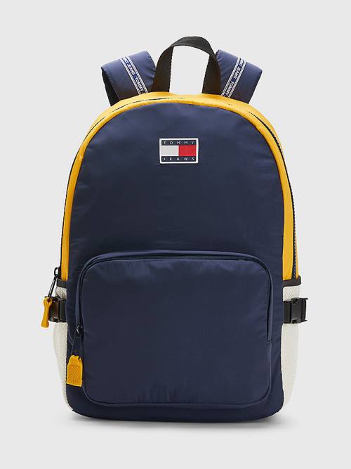 Tommy Hilfiger Colour-Blocked Backpack Tassen Heren Blauw | TH345ZQE