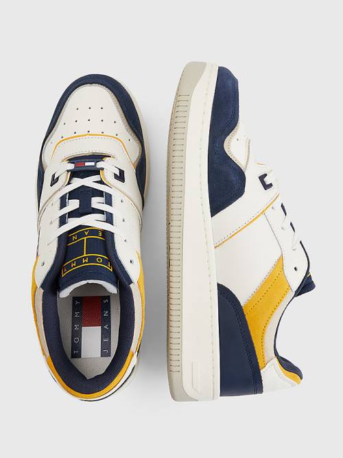 Tommy Hilfiger Colour-Blocked Basket Sneakers Heren Blauw | TH489IRV