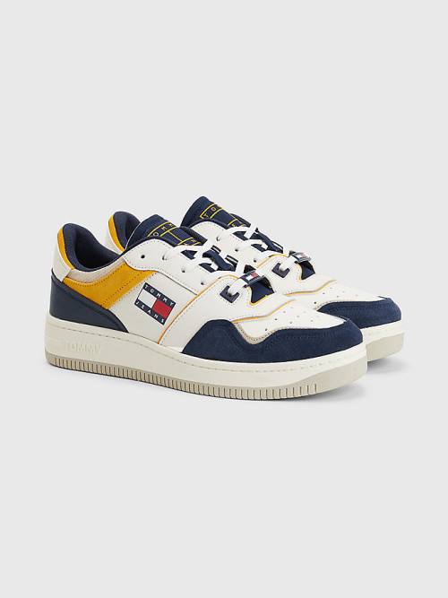 Tommy Hilfiger Colour-Blocked Basket Sneakers Heren Blauw | TH489IRV