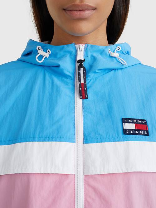 Tommy Hilfiger Colour-Blocked Chicago Windbreaker Jassen Dames Roze | TH879VMI