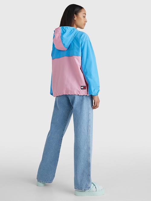 Tommy Hilfiger Colour-Blocked Chicago Windbreaker Jassen Dames Roze | TH879VMI