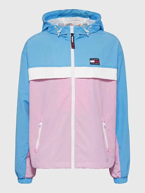 Tommy Hilfiger Colour-Blocked Chicago Windbreaker Jassen Dames Roze | TH879VMI