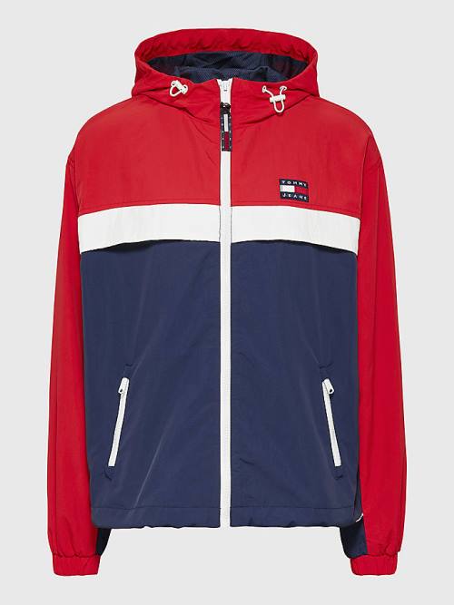 Tommy Hilfiger Colour-Blocked Chicago Windbreaker Jassen Dames Blauw | TH905XYV