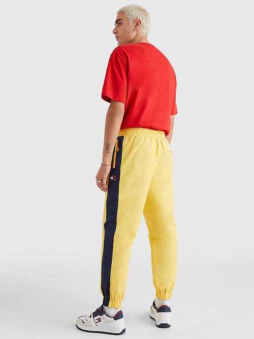 Tommy Hilfiger Colour-Blocked Cuffed Joggers Broek Heren Geel | TH982BLH