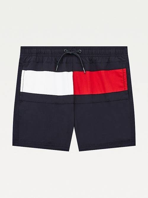 Tommy Hilfiger Colour-Blocked Mid Length Shorts Zwemkleding Jongens Blauw | TH748QGM