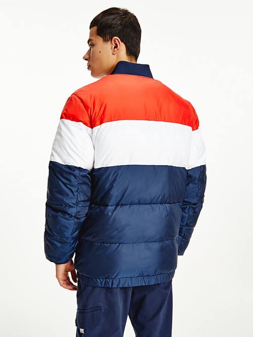 Tommy Hilfiger Colour-Blocked Padded Bomber Jassen Heren Blauw | TH560JGY