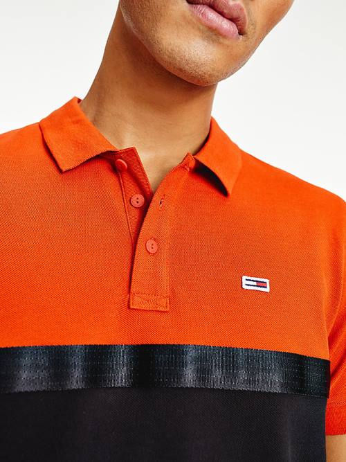 Tommy Hilfiger Colour-Blocked Regular Fit Poloshirt Heren Rood | TH349JWV