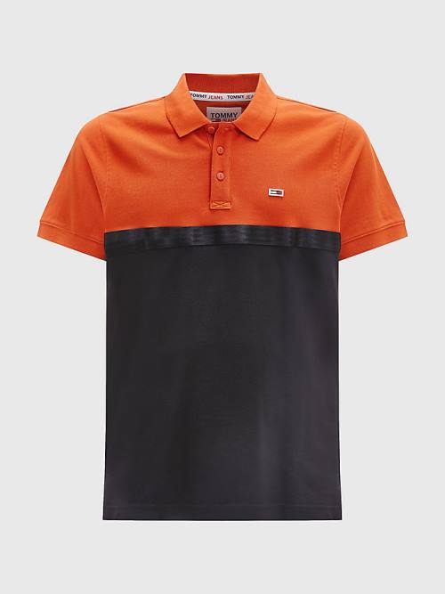 Tommy Hilfiger Colour-Blocked Regular Fit Poloshirt Heren Rood | TH349JWV