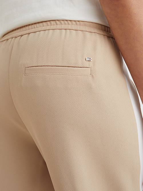 Tommy Hilfiger Colour-Blocked Relaxed Fit Joggers Broek Dames Beige | TH862PBI