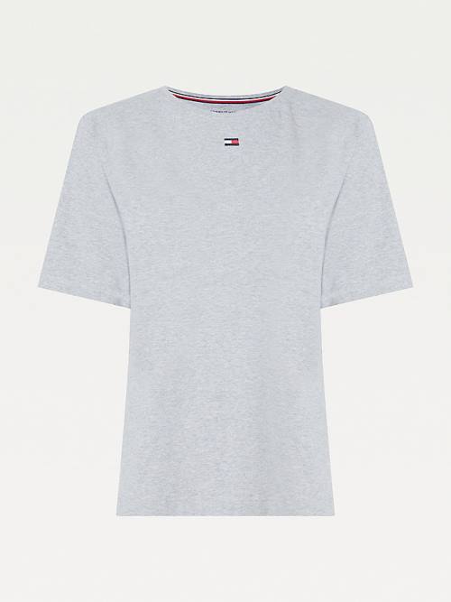 Tommy Hilfiger Colour-Blocked T-shirts Dames Grijs | TH980SZJ