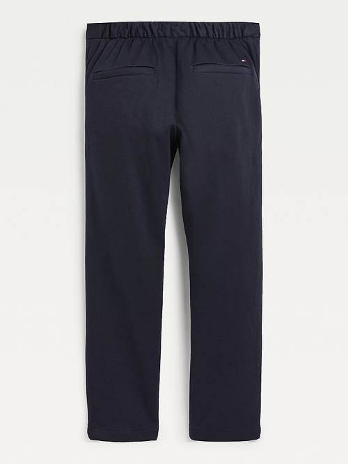 Tommy Hilfiger Comfort Jersey Pique Chinos Broek Jongens Blauw | TH028RBL