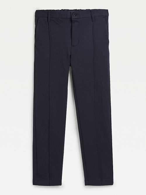 Tommy Hilfiger Comfort Jersey Pique Chinos Broek Jongens Blauw | TH028RBL