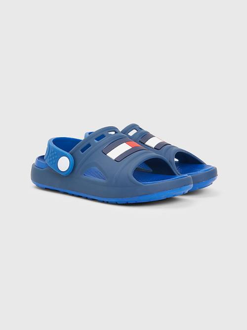 Tommy Hilfiger Comfy Flag Sandalen Jongens Blauw | TH718SWE